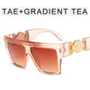 Oversized Square Sunglasses Women Luxury Brand Sunglasses   Gradient Mirror Glasses Lentes