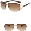 Square Diamond Sunglasses Women Rimless Eyewear Women/Men Rectangle Sunglasses