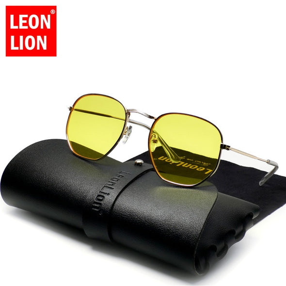 2023 Metal Vintage Sunglasses Men Luxury Brand Polygon Glasses Men/Women Designer Eyewear Men Oculos De Sol Masculino