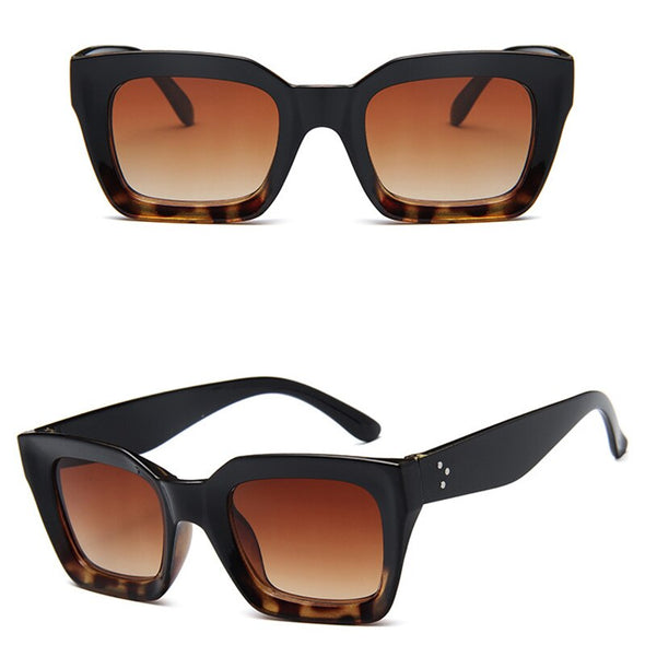 2023 Square Sunglasses Men Retro Eyeglasses Men/Women Gradient Clear Lens Glasses Men Gafas Lentes De Sol Mujer UV400