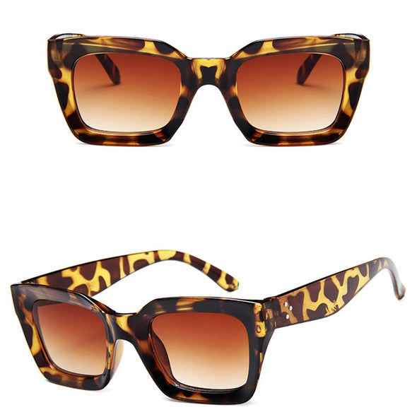 2023 Square Sunglasses Men Retro Eyeglasses Men/Women Gradient Clear Lens Glasses Men Gafas Lentes De Sol Mujer UV400