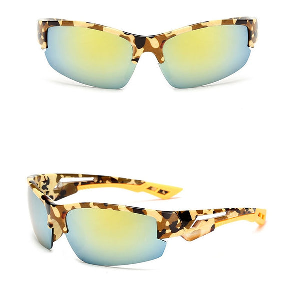 LeonLion 2023 Vintage Outdoor Camouflage Sunglasses Men Classic Fishing Travel Sun Glasses UV400 Glasses Masculino