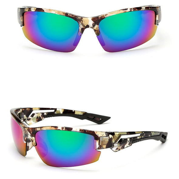 LeonLion 2023 Vintage Outdoor Camouflage Sunglasses Men Classic Fishing Travel Sun Glasses UV400 Glasses Masculino
