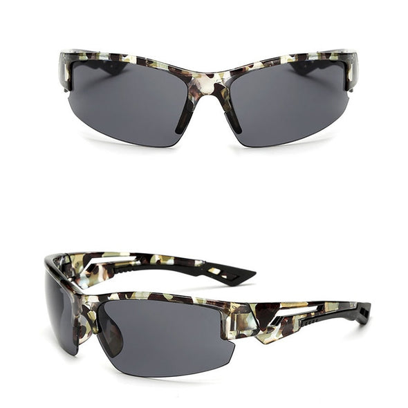 LeonLion 2023 Vintage Outdoor Camouflage Sunglasses Men Classic Fishing Travel Sun Glasses UV400 Glasses Masculino
