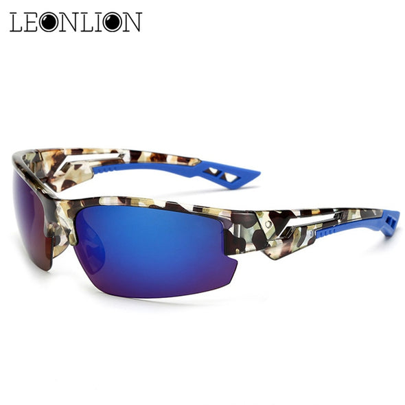 LeonLion 2023 Vintage Outdoor Camouflage Sunglasses Men Classic Fishing Travel Sun Glasses UV400 Glasses Masculino