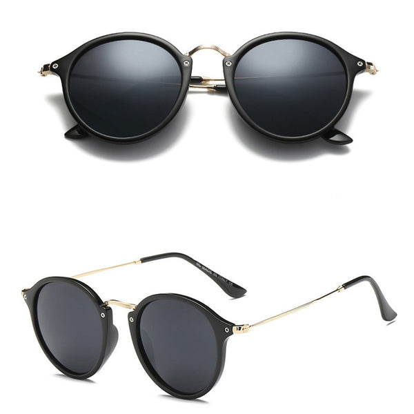 Round Retro Sunglasses（Need to choose tinted color, otherwise the lenses are transparent）
