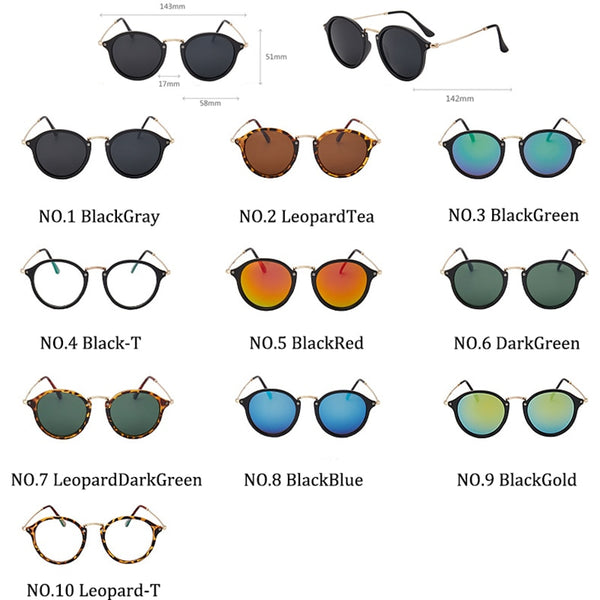 Round Retro Sunglasses（Need to choose tinted color, otherwise the lenses are transparent）