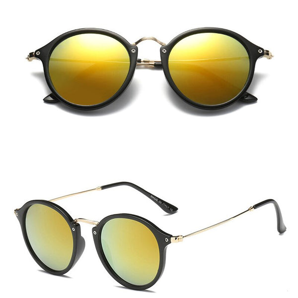 Round Retro Sunglasses（Need to choose tinted color, otherwise the lenses are transparent）