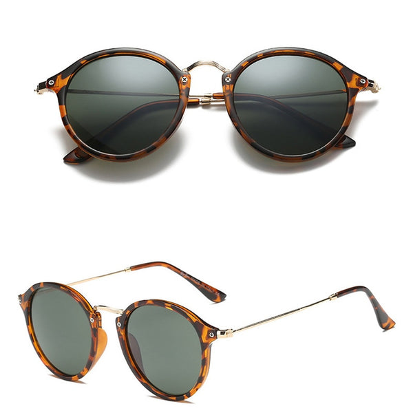 Round Retro Sunglasses（Need to choose tinted color, otherwise the lenses are transparent）