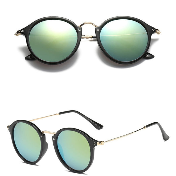 Round Retro Sunglasses（Need to choose tinted color, otherwise the lenses are transparent）