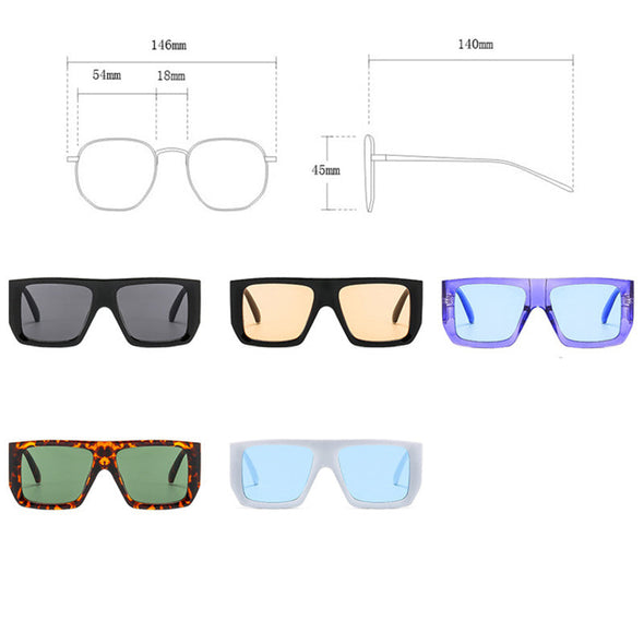 LeonLion Vintage Oversized Sunglasses Men 2021 Square Eyewear for Men/Women Ins Sun Glasses Men
