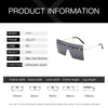 Oversized Square Flat Top Sunglasses Women Men Fashion Luxury Rimless Eyewear Large Brown Shades Oculos UV400