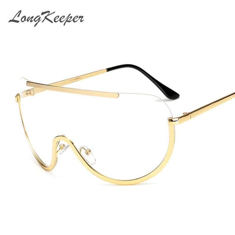 Big clear best sale sunglasses