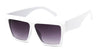 Luxury Brand Big Square Sunglasses Women Flat Top Plastic Frame Gradient Lens Oversized Sun Glasses Trendy Popular Black Shades