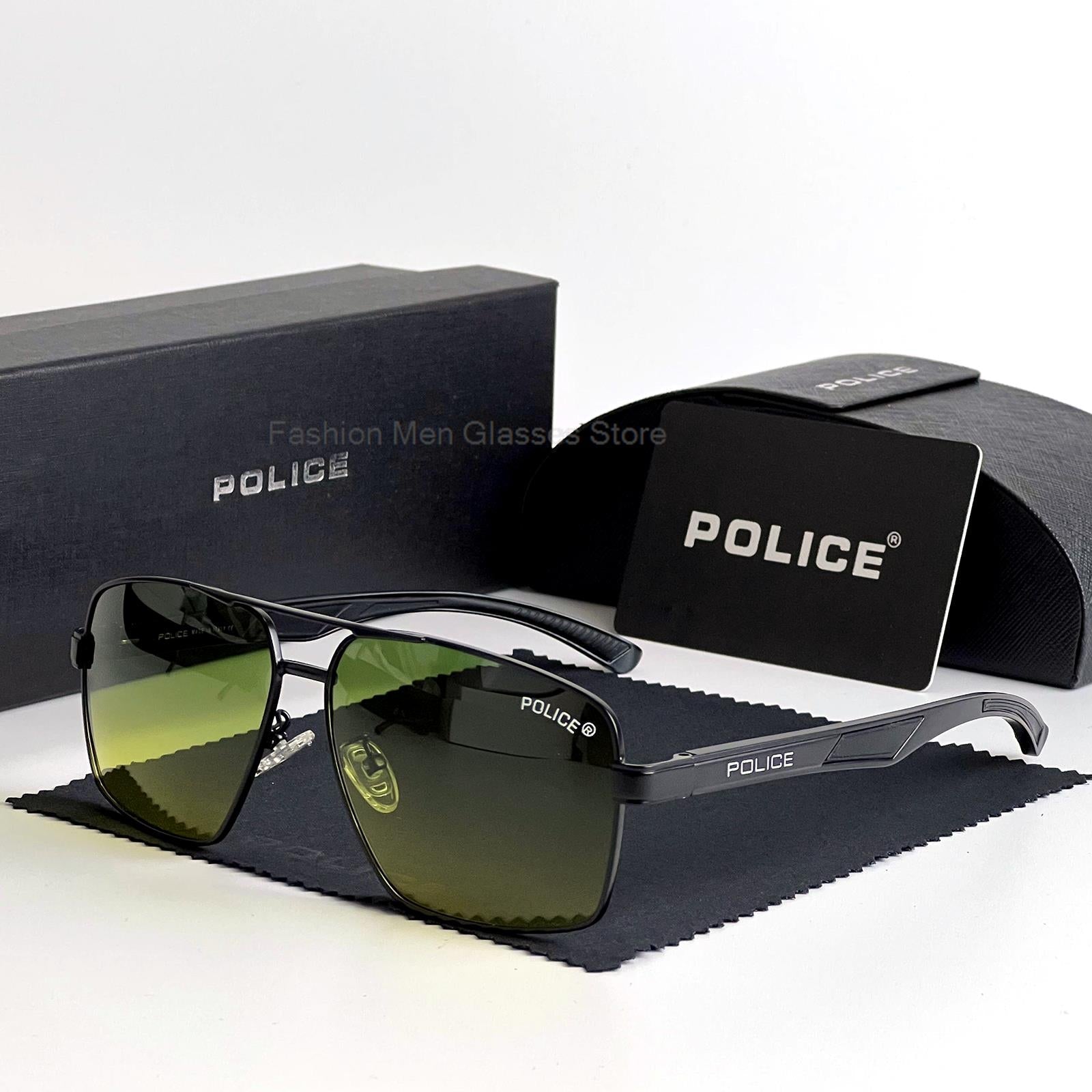 Luxury Brand POLICE Fashion Polarized Retro Sunglasses Men Brand