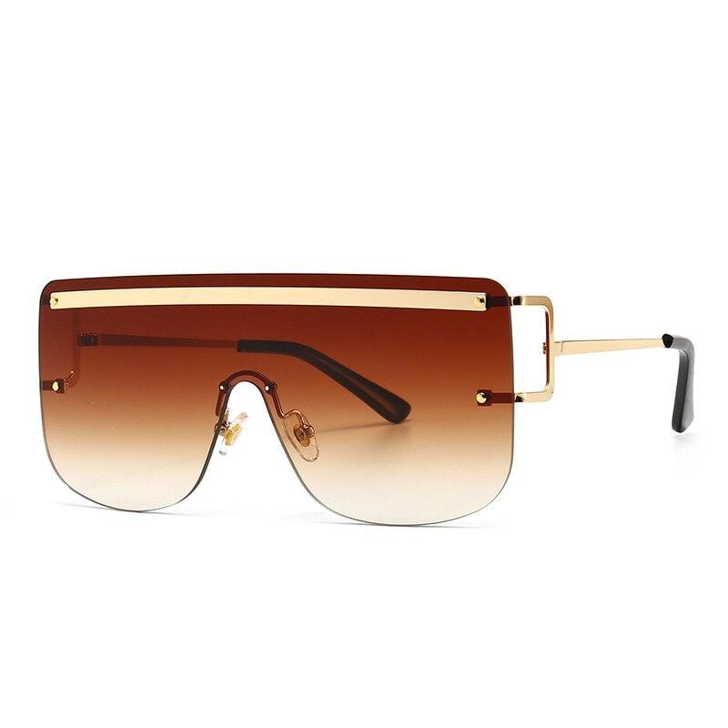 Luxury Gradient Sunglasses Women Trendy Brand One Piece Sun