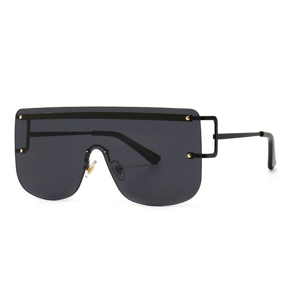 Luxury Gradient Sunglasses Women Trendy Brand One Piece Sun Glasses Rimless Oversized Frame Female Shades UV400