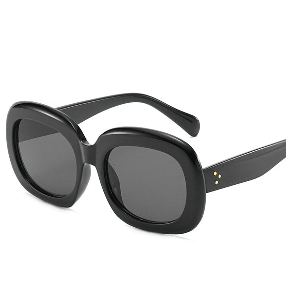 Luxury Oversized Sunglasses Women Three Rivets Oval Ladies Sun Glasses Female Shades