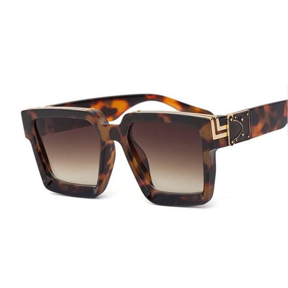 Luxury Square Man Sunglasses Glamour Fashion Brand Sun Glasses For Woman Classic Vintage Black Designer Gradient Shades