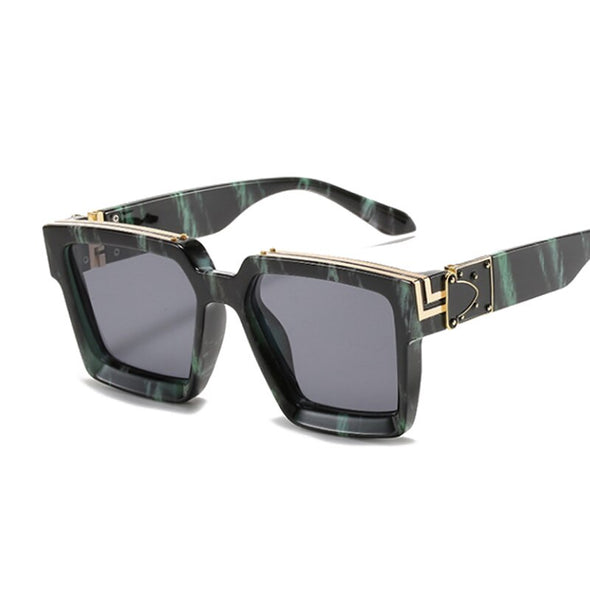Luxury Square Man Sunglasses Glamour Fashion Brand Sun Glasses For Woman Classic Vintage Black Designer Gradient Shades
