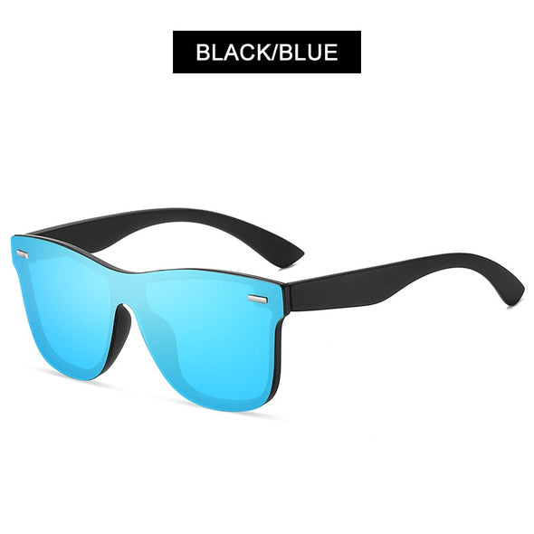 Luxury Square Polarized Sunglasses Men Women Fashion One-piece Sun Glasses Unisex Vintage Mirror Blue Driving Eyewear UV400
