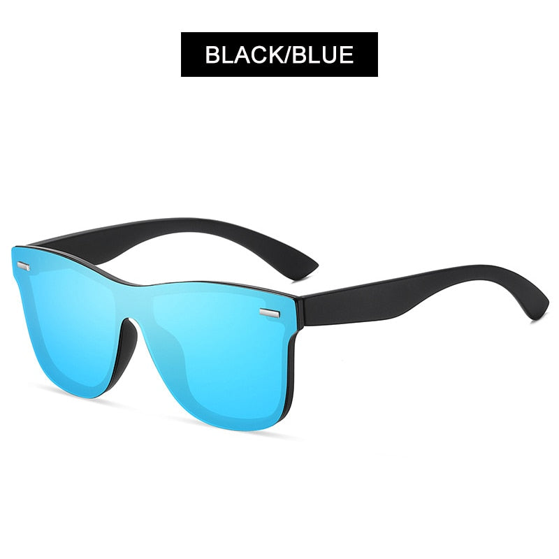 Cinhao Premium Polarized Sunglasses For Men Women Retro Square Frame Blue