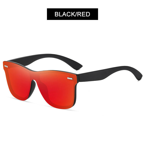 Luxury Square Polarized Sunglasses Men Women Fashion One-piece Sun Glasses Unisex Vintage Mirror Blue Driving Eyewear UV400
