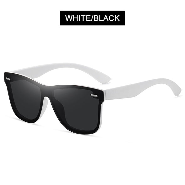 Luxury Square Polarized Sunglasses Men Women Fashion One-piece Sun Glasses Unisex Vintage Mirror Blue Driving Eyewear UV400