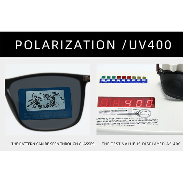 Luxury Square Vintage Polarized Sunglasses For Men Women Fashion Travel Driving Anti-glare Sun Glasses Male TR90 Eyewear UV400