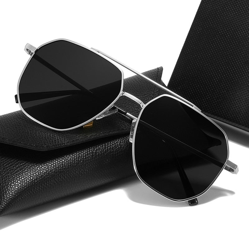 Men's Pilot Sunglasses 2023 New Retro High Quality Metal Frame