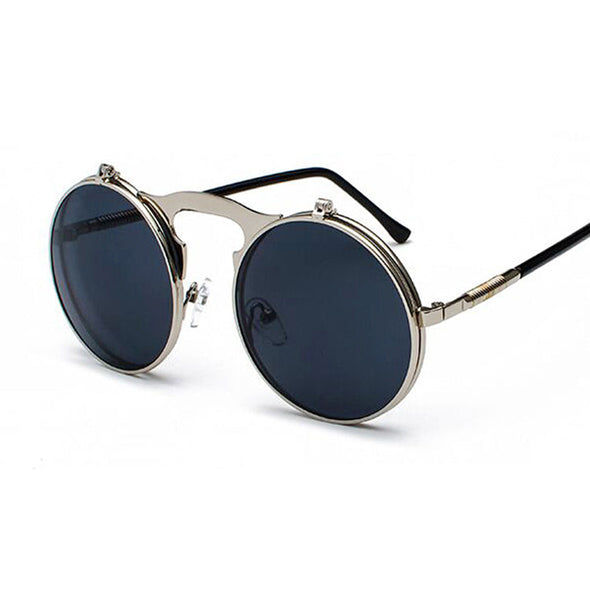 Metal Steampunk Sunglasses Men Women Fashion Round Glasses Brand Designer Retro Frame Vintage Sun Glasses Male High Quality