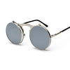 Metal Steampunk Sunglasses Men Women Fashion Round Glasses Brand Designer Retro Frame Vintage Sun Glasses Male High Quality