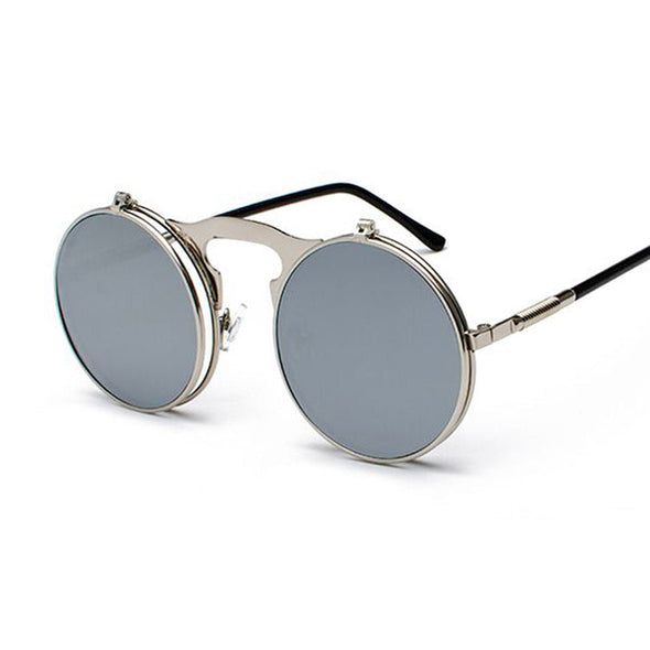 Metal Steampunk Sunglasses Men Women Fashion Round Glasses Brand Designer Retro Frame Vintage Sun Glasses Male High Quality