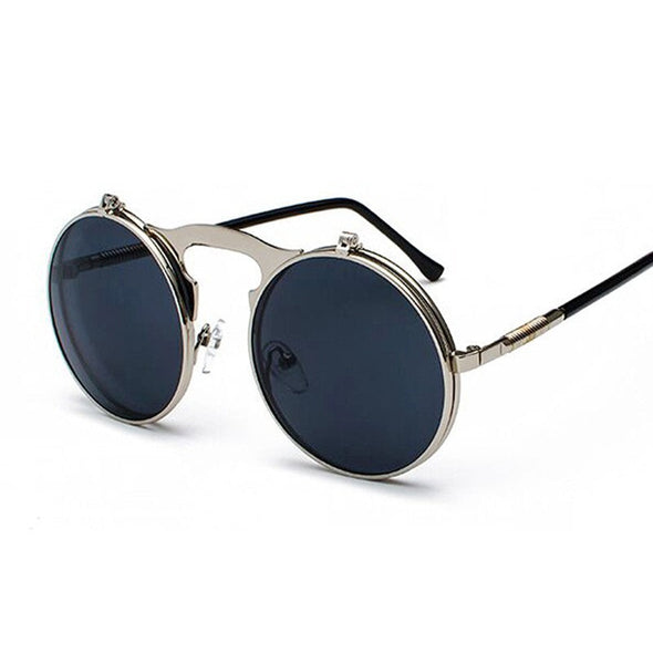 Metal Steampunk Sunglasses Men Women Fashion Round Glasses Brand Designer Retro Frame Vintage Sun Glasses Male High Quality