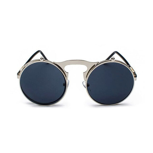 Metal Steampunk Sunglasses Men Women Fashion Round Glasses Brand Designer Retro Frame Vintage Sun Glasses Male High Quality