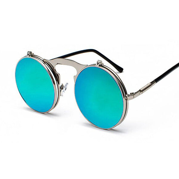 Metal Steampunk Sunglasses Men Women Fashion Round Glasses Brand Desig Jollynova