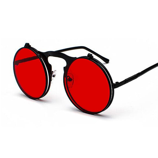 Metal Steampunk Sunglasses Men Women Fashion Round Glasses Brand Desig Jollynova