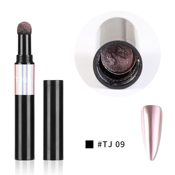 Mirror Nail Air Cushion Magic Powder Convenience Pen Nail Powder Glitter Mirror Effect Powder Manicure Nails Tips Pigment Dust