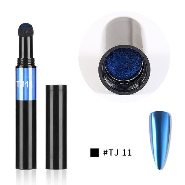 Mirror Nail Air Cushion Magic Powder Convenience Pen Nail Powder Glitter Mirror Effect Powder Manicure Nails Tips Pigment Dust