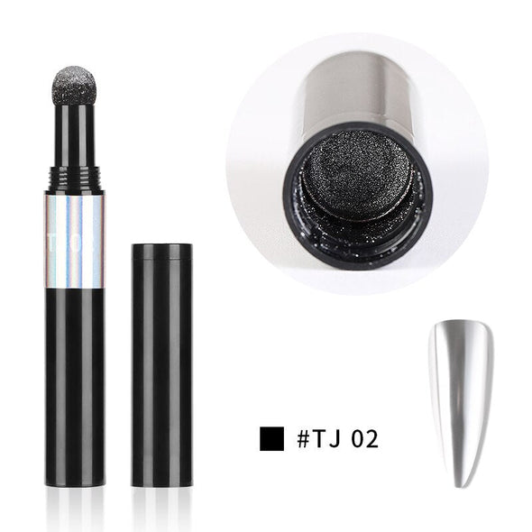 Mirror Nail Air Cushion Magic Powder Convenience Pen Nail Powder Glitter Mirror Effect Powder Manicure Nails Tips Pigment Dust