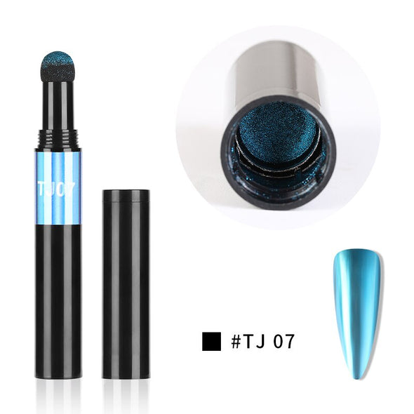 Mirror Nail Air Cushion Magic Powder Convenience Pen Nail Powder Glitter Mirror Effect Powder Manicure Nails Tips Pigment Dust