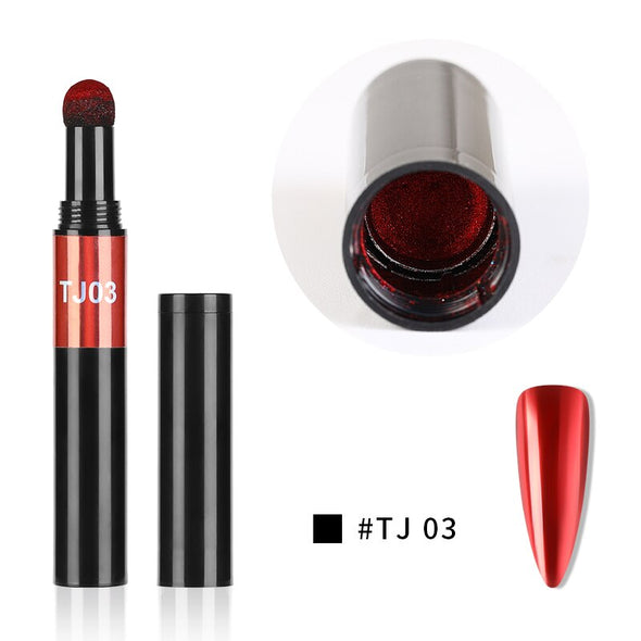 Mirror Nail Air Cushion Magic Powder Convenience Pen Nail Powder Glitter Mirror Effect Powder Manicure Nails Tips Pigment Dust