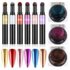 Mirror Nail Air Cushion Magic Powder Convenience Pen Nail Powder Glitter Mirror Effect Powder Manicure Nails Tips Pigment Dust
