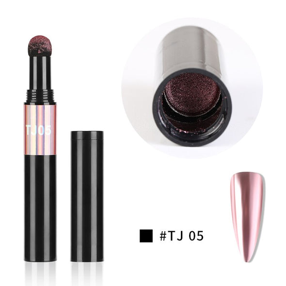 Mirror Nail Air Cushion Magic Powder Convenience Pen Nail Powder Glitter Mirror Effect Powder Manicure Nails Tips Pigment Dust