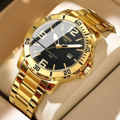 JOLLYNOVA 2023 Watch Men Luxury Brand Business Luminous Waterproof Male Clock Calendar Man Quartz Wristwatches Relogio Masculino