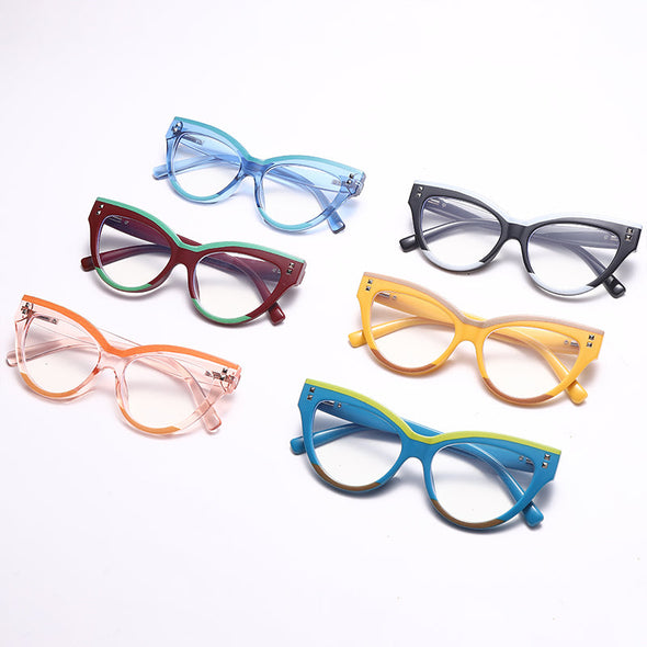 New Cat Eye Computer Eyeglasses Women Blue Light Blocking Optical Glasses Frames Vintage Anti Blue Ray Fashion Eyewear
