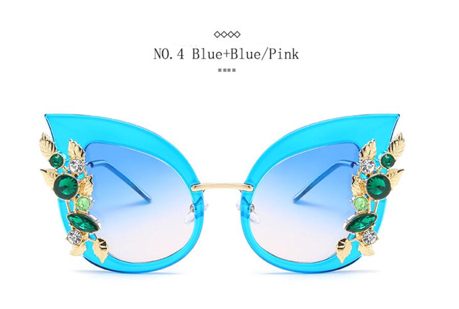 New Fashion Green Diamond Oversized Sunglasses Women Designer Luxury Cat Eye Sunglasses Transparent Frame Vintage Shades 6f85df98 e23c 47f8 9271
