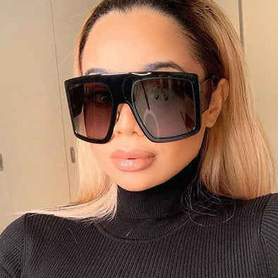 New Fashion Oversized Frame Women's Sunglasses Retro Mask Windproof Sunglasses New Trend High Quality