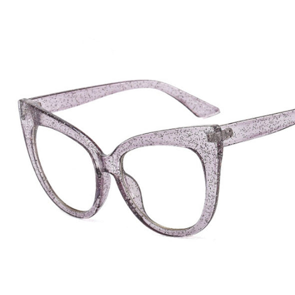 New Fashion Oversized Women Glasses Retro Cat Eye Frame Sunglasses Ins Popular Red Eyeglasses Trending Shades UV400 Wholesale