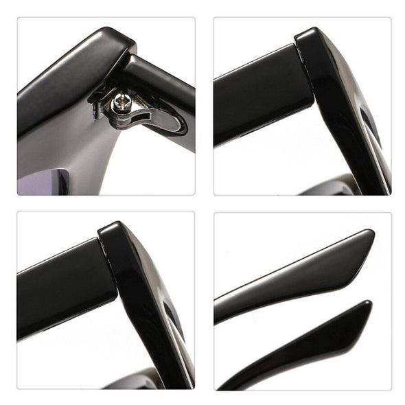 New Fashion Oversized Women Glasses Retro Cat Eye Frame Sunglasses Ins Popular Red Eyeglasses Trending Shades UV400 Wholesale
